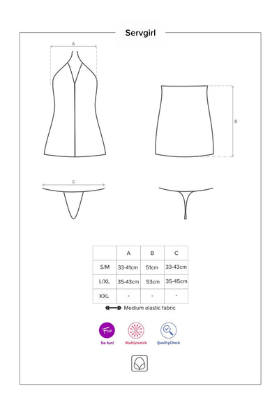 Main image for product index 5: Еротичний костюм покоївки Obsessive Servgirl costume