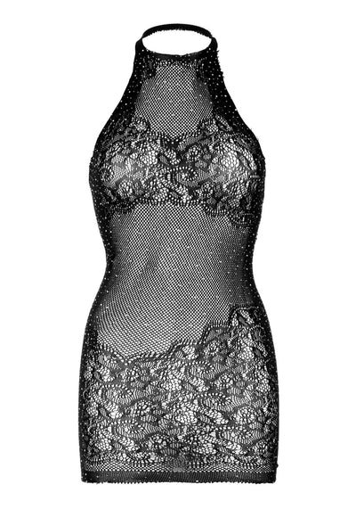 Main image for product index 28: Платье-сетка со стразами Leg Avenue Rhinestone halter mini dress