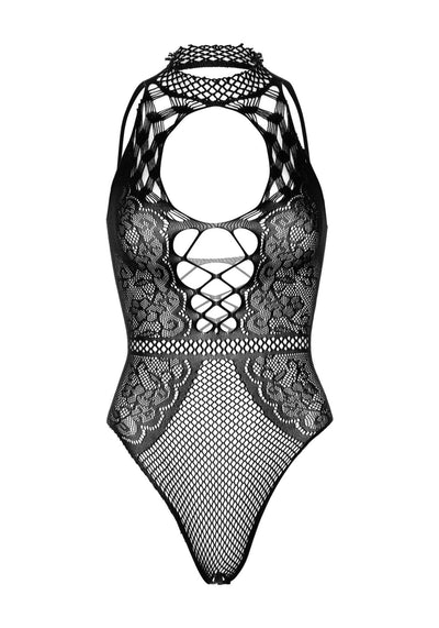 Main image for product index 11: Боді Leg Avenue Net and lace halter bodysuit