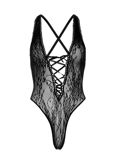 Main image for product index 4: Мереживне боді Leg Avenue Floral lace thong teddy