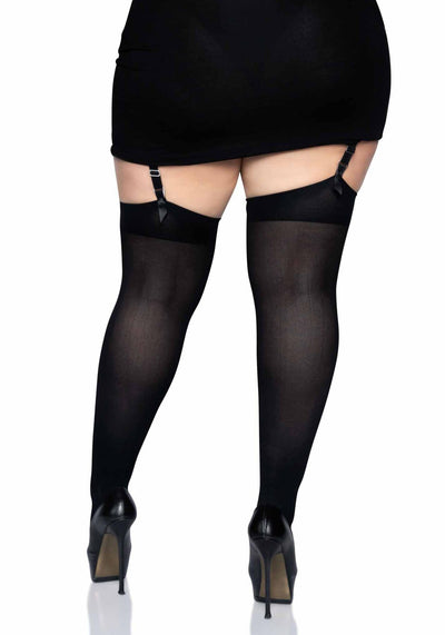 Main image for product index 8: Щільні непрозорі панчохи Leg Avenue Opaque Nylon Thigh Highs
