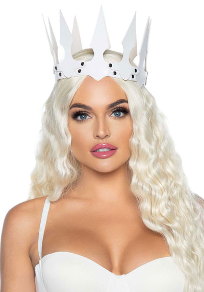 Корона злой королевы Leg Avenue Faux leather spiked crown, искусственная кожа - фото 2