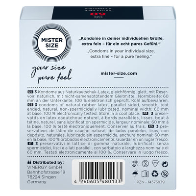 Презервативы Mister Size - pure feel - 60 - фото 3