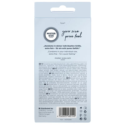 Презервативы Mister Size - pure feel - 60 - фото 9