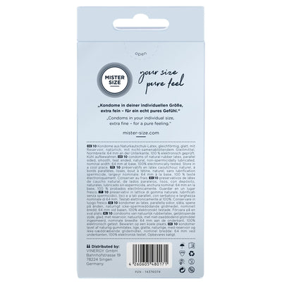 Main image for product index 3: Презервативы Mister Size - pure feel - 64