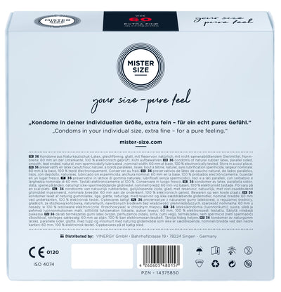 Презервативы Mister Size - pure feel - 60 - фото 6