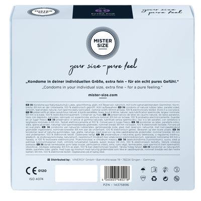 Презервативы Mister Size - pure feel - 69 - фото 6