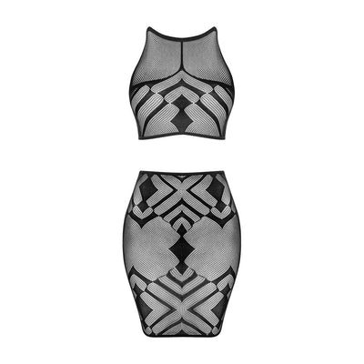 Main image for product index 3: Еротичний напівпрозорий комплект Obsessive K101 top & skirt