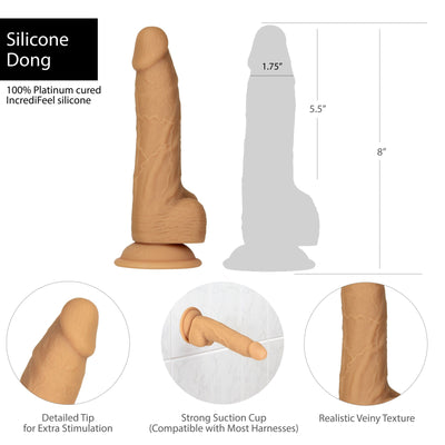 Фаллоимитатор ADDICTION Dual Density Silicone Dildo + вибропуля в подарок - фото 7