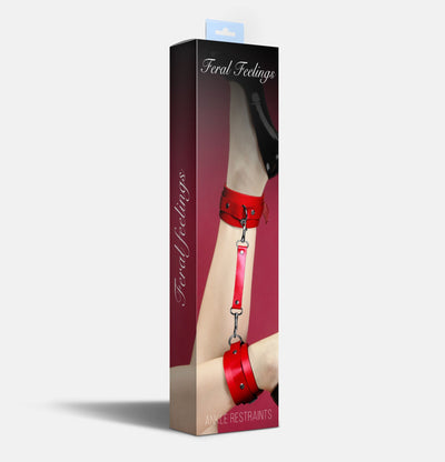 Поножи Feral Feelings - Ankle Restraints Black, натуральная кожа - фото 2
