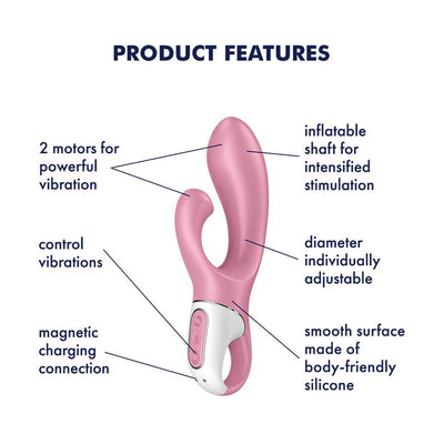 Main image for product index 4: Вибратор-кролик надувной Satisfyer Air Pump Bunny 2
