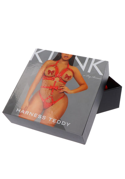 Портупея-тедди из ремней Leg Avenue Studded O-ring harness teddy - фото 13