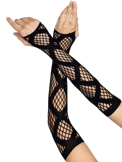 Main image for product index 1: Длинные митенки Leg Avenue Faux wrap net arm warmers