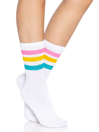Носки женские в полоску Leg Avenue Pride crew socks Pansexual - фото 1