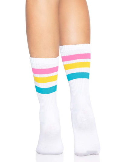 Носки женские в полоску Leg Avenue Pride crew socks Pansexual - фото 2