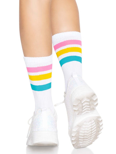 Носки женские в полоску Leg Avenue Pride crew socks Pansexual - фото 4