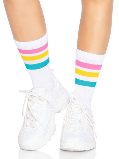 Носки женские в полоску Leg Avenue Pride crew socks Pansexual - фото 3