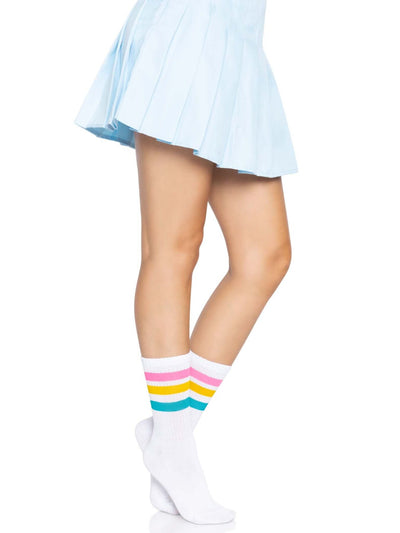Носки женские в полоску Leg Avenue Pride crew socks Pansexual - фото 5