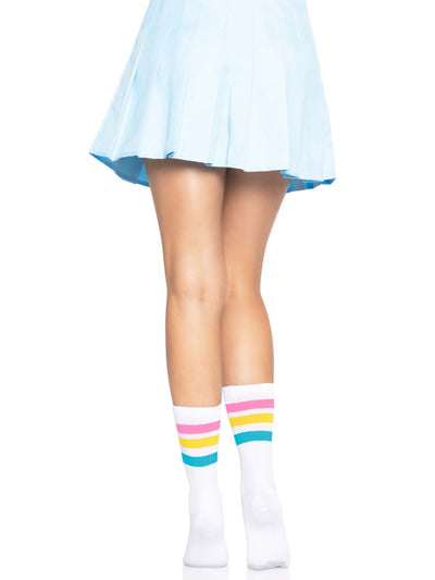 Носки женские в полоску Leg Avenue Pride crew socks Pansexual - фото 6