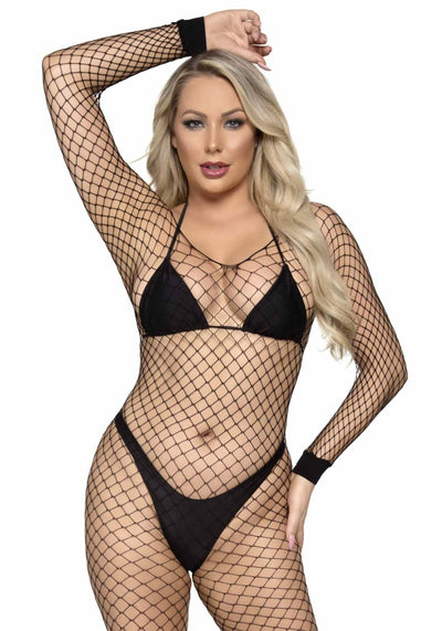 Main image for product index 6: Бодістокінг Leg Avenue Long Sleeved Bodystocking