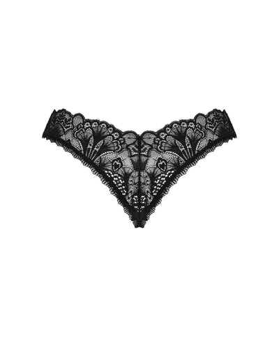 Кружевные стринги Obsessive Donna Dream crotchless thong - фото 4