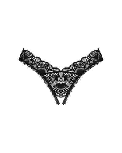 Кружевные стринги Obsessive Donna Dream crotchless thong - фото 17