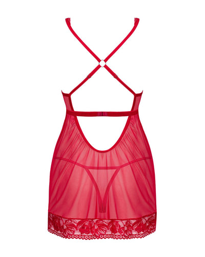 Main image for product index 4: Прозора сорочка бебі-долл Obsessive Lacelove babydoll & thong