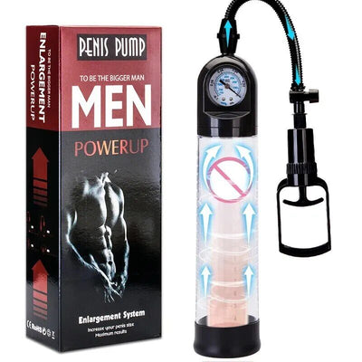 Вакуумная помпа Men Powerup со стрелочным манометром и ручным насосом - фото 2