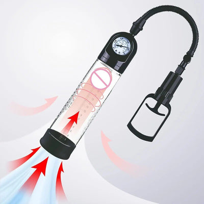 Вакуумная помпа Men Powerup со стрелочным манометром и ручным насосом - фото 7