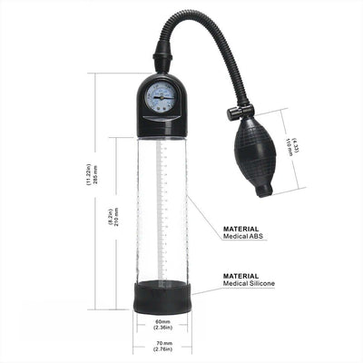 Main image for product index 5: Вакуумная помпа Men Powerup со стрелочным манометром и ручной «грушей»