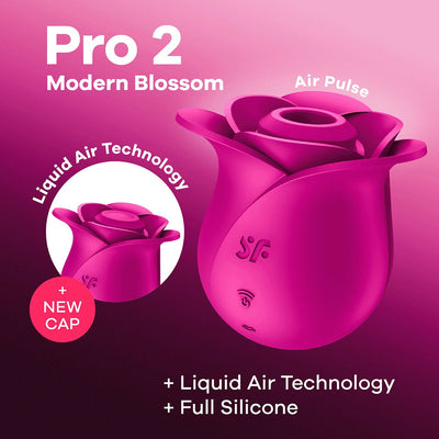 Вакуумный клиторальный стимулятор Satisfyer Pro 2 Modern Blossom, технология Liquid Air - фото 6