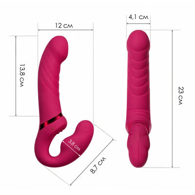 Безремінний смарт-страпон Lovense Lapis vibrating strapless strap-on - фото 3