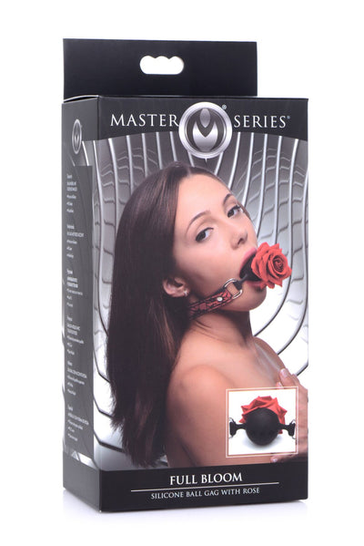 Кляп з трояндою Master Series: Eye-Catching Ball Gag With Rose - фото 8