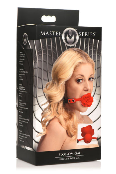 Силиконовый кляп с розой Master Series: Blossom Silicone Rose Gag - фото 10