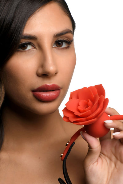 Силиконовый кляп с розой Master Series: Blossom Silicone Rose Gag - фото 8