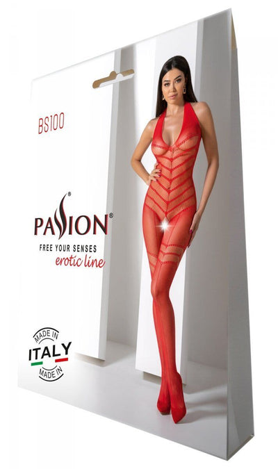 Бодистокинг с плетением на животике Passion BS100 - фото 6
