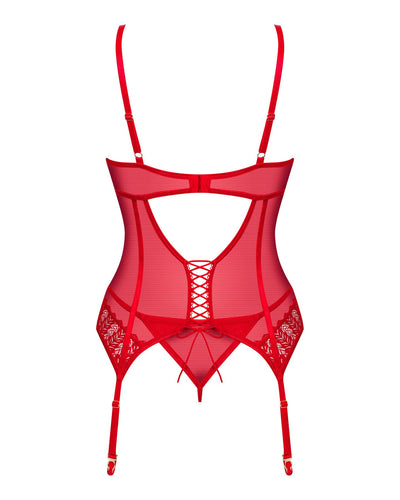 Комплект корсет и стринги Obsessive Ingridia corset & thong - фото 18
