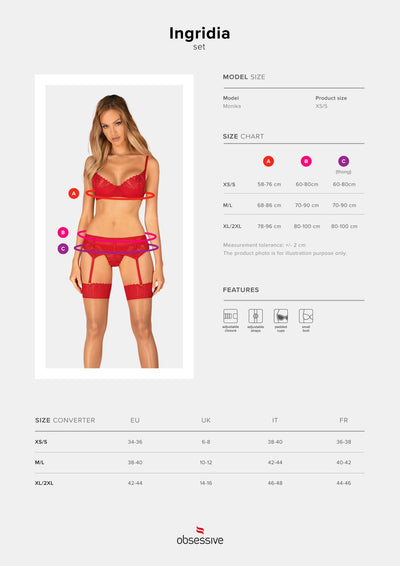 Main image for product index 5: Комплект белья Obsessive Ingridia 3-pcs set