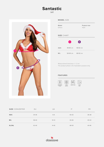 Комплект белья Obsessive Santastic 3-pcs set - фото 12