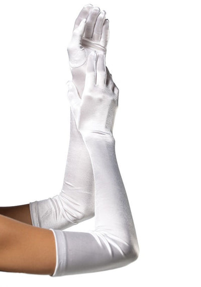 Main image for product index 1: Довгі атласні рукавички Leg Avenue Extra Long Satin Gloves