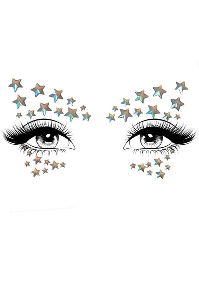 Прикраса-зірочки для тіла Leg Avenue Celeste face jewels sticker, наклейки - фото 2