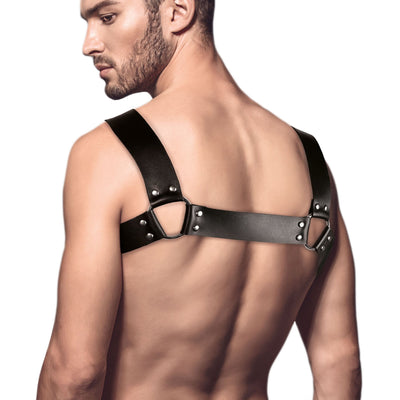 Main image for product index 5: Мужская портупея на грудь из натуральной кожи Feral Feelings - Bulldog Harness