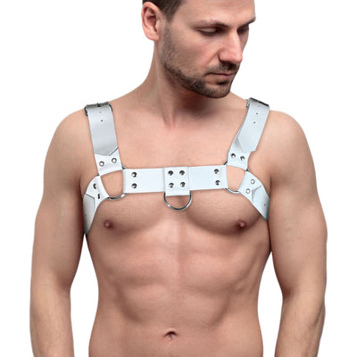 Main image for product index 1: Мужская портупея на грудь из натуральной кожи Feral Feelings - Bulldog Harness