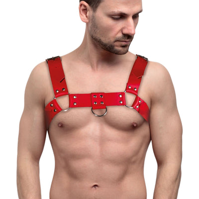 Main image for product index 7: Мужская портупея на грудь из натуральной кожи Feral Feelings - Bulldog Harness