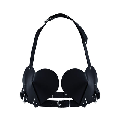 Main image for product index 5: Лиф Сердце из натуральной кожи Feral Feelings - Hearts Bra