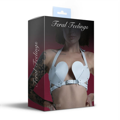 Main image for product index 11: Лиф Сердце из натуральной кожи Feral Feelings - Hearts Bra