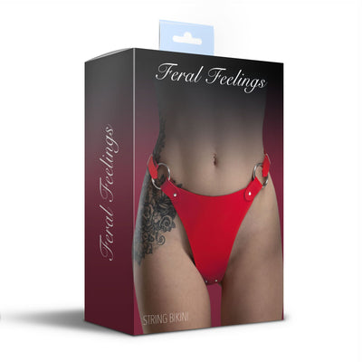 Трусики из натуральной кожи Feral Feelings - String Bikini - фото 7