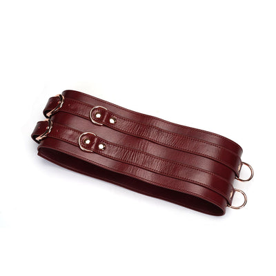 Main image for product index 2: Кожаный пояс для бондажа Liebe Seele Wine Red Waist Cuff