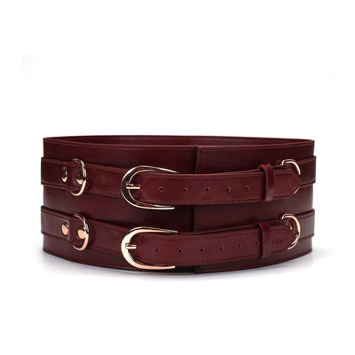 Main image for product index 1: Кожаный пояс для бондажа Liebe Seele Wine Red Waist Cuff