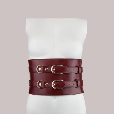 Main image for product index 15: Кожаный пояс для бондажа Liebe Seele Wine Red Waist Cuff